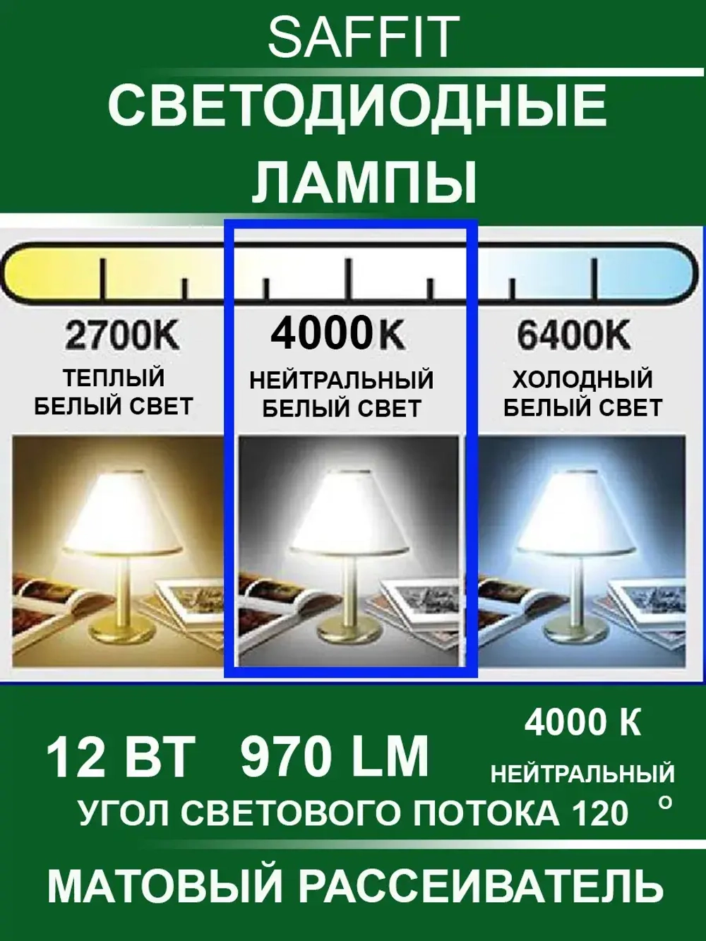 Светодиодные лампы GX53 12W 4000 K 10 шт. нейтральный свет