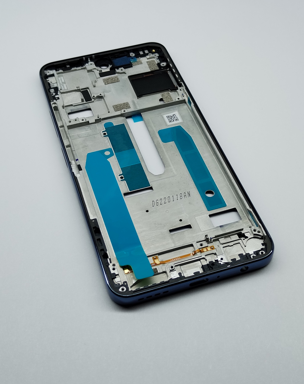 Infinix Zero X Pro (X6811) - рамка дисплея (корпус) + шлейф динамика (ORIG) (Nebula Black (Черный космос)