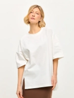 Футболка удлиненная с разрезами оверсайз