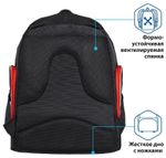 Рюкзак BRAUBERG CLASSIC, легкий каркас, премиум материал, "Motorbike", черный, 270583