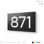 Номер на дверь 871, табличка на дверь для офиса, квартиры, кабинета, аудитории, склада, черная 120х70 мм, Айдентика Технолоджи