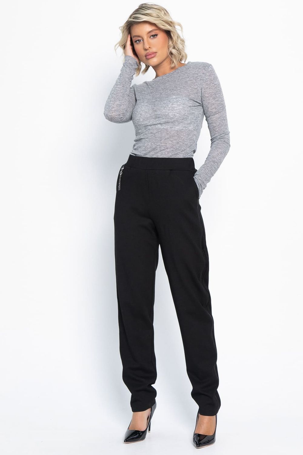 Брюки трикотажные Броуди (черные) Б15048-8М LT Collection