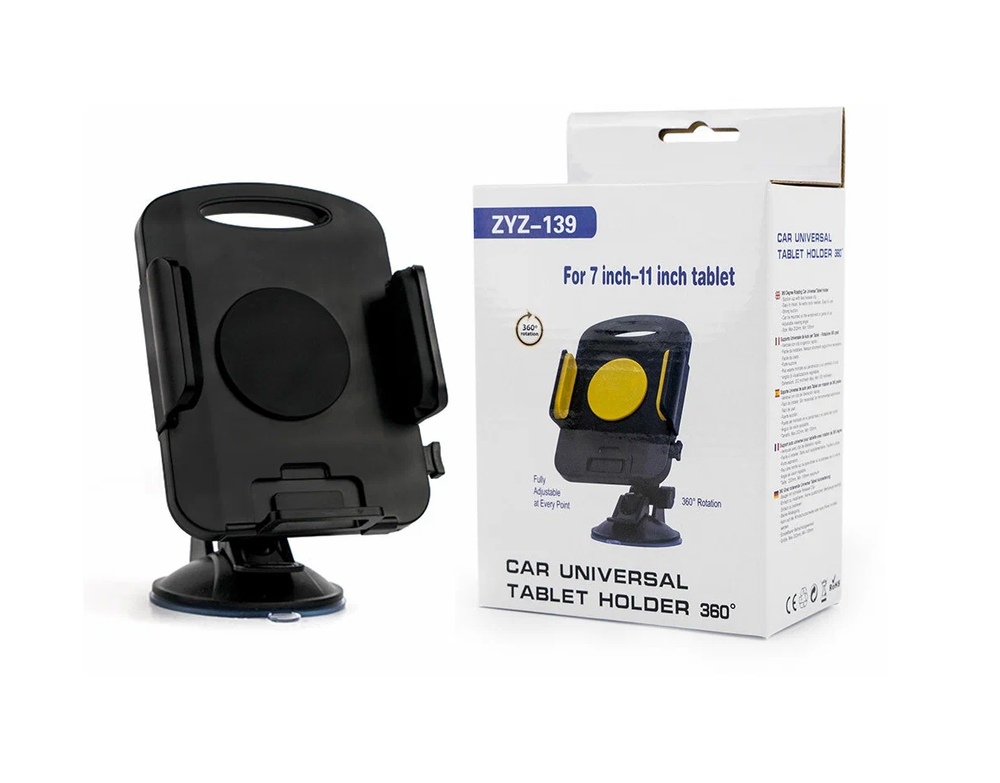 Автодержатель для планшетов на липучке ZYZ-139 (7"-11")