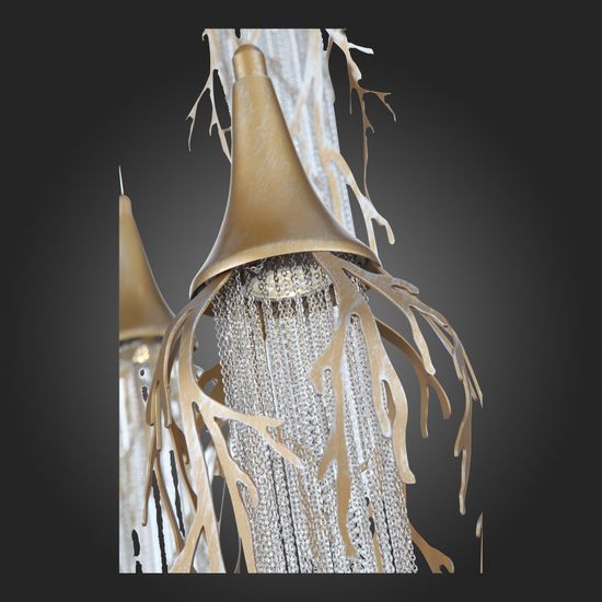 SL1116.203.09 Светильник подвесной ST-Luce Золотой с патиной/Золотой с  патиной, Никель LED 9*5W 300 SALICA