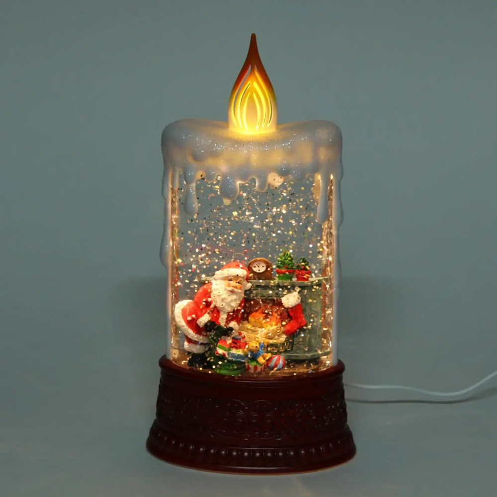 Сувенир с подсветкой «Уютный вечер» 12*8*24,5 см (работает от 3*ААА и USB+музыка, подсветка)