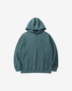 Худи PUFF Half Zip Серо-Зеленый