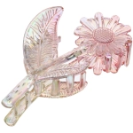 Заколка-краб для волос «Мон Пион», подсолнух, микс 6 цветов, 11см (Блистер)