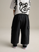 Джинсы карго широкие для мальчика Next E45-338, Черный