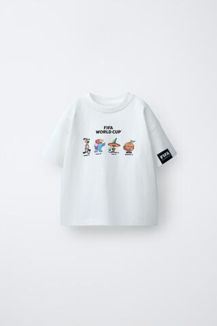 ZARA ФУТБОЛКА С ПРИНТОМ FIFA CLASSICS WORLD CUP ™, БЕЛЫЙ