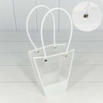 Пакет подарочный 16х16х8см Ваза для цветов (Белый)