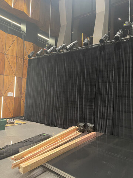Pipe and Drape DGS - НЕГОРЮЧАЯ Ткань ЗАНАВЕС велюр черный 5,2х2,6м