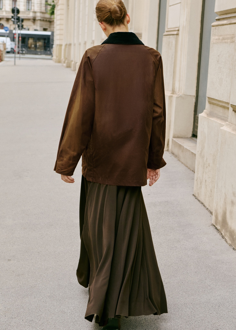 MANGO Парка с бархатным воротником, табачный