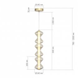 Подвесная люстра ST-Luce SPINE SL6136.213.01