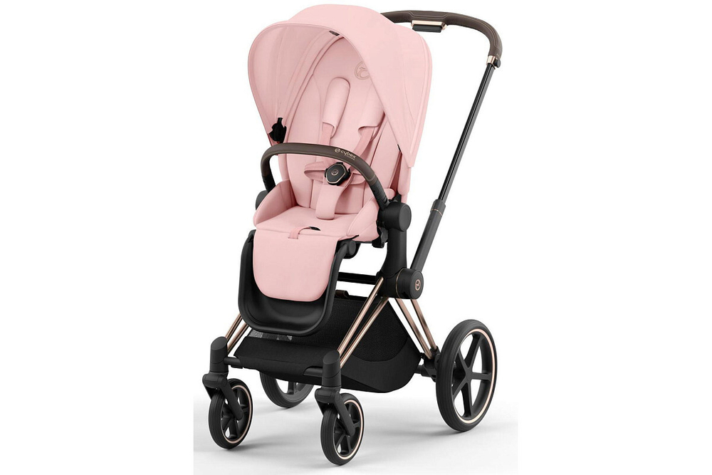 Коляска 2 в 1 Cybex Priam IV Peach Pink, шасси Rose Gold