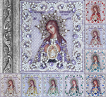 Принт-ЖС16 Ткань с нанесенной авторской схемой Богородица Помощница в родах (Жемчужная серия) +инструкция