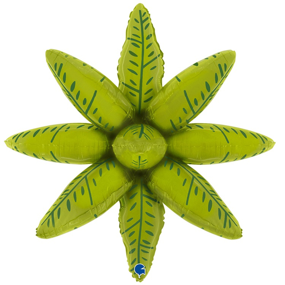 Шар Фольгированный Тропические листья (Зеленый)