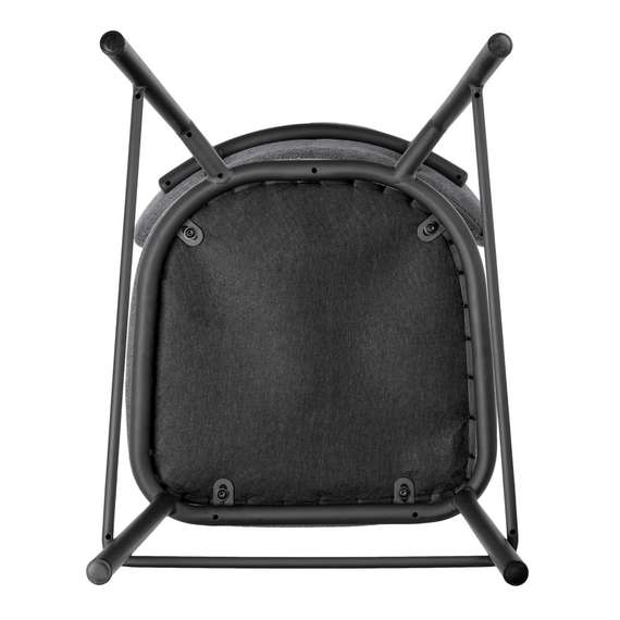 Полубарный стул Arvo 65 см, серый шенилл с черными ножками