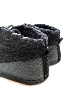 Ботинки из меха каракуля "BLACK"