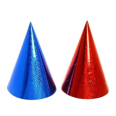 Колпак праздничный «Голограмма» 20см