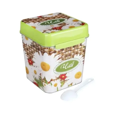 Емкость с ложкой 1,2 л., Плетенка, Чай