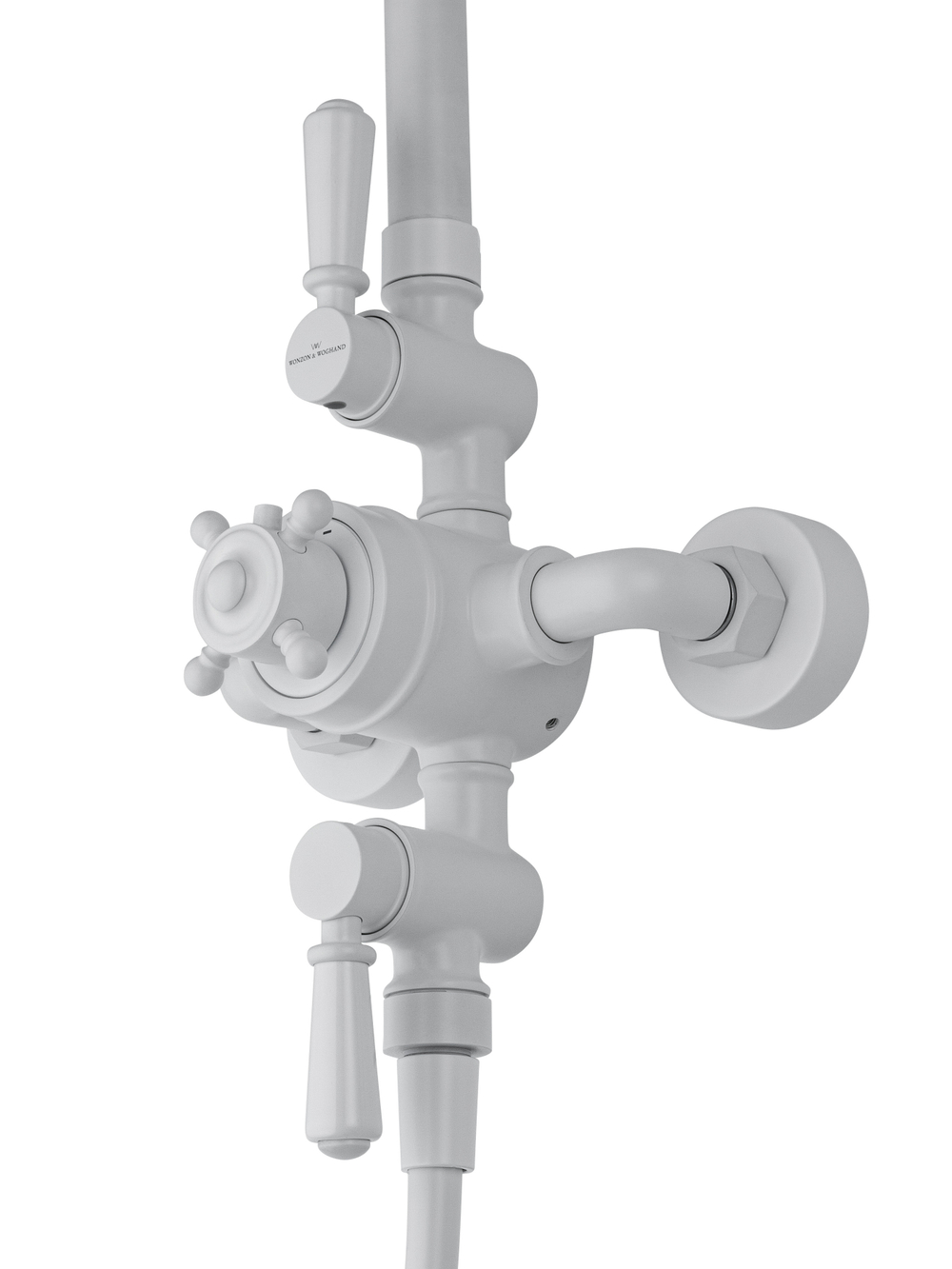 Душевая система с термостатом WONZON & WOGHAND RETRO, Белый матовый (WW-B3041-MW)