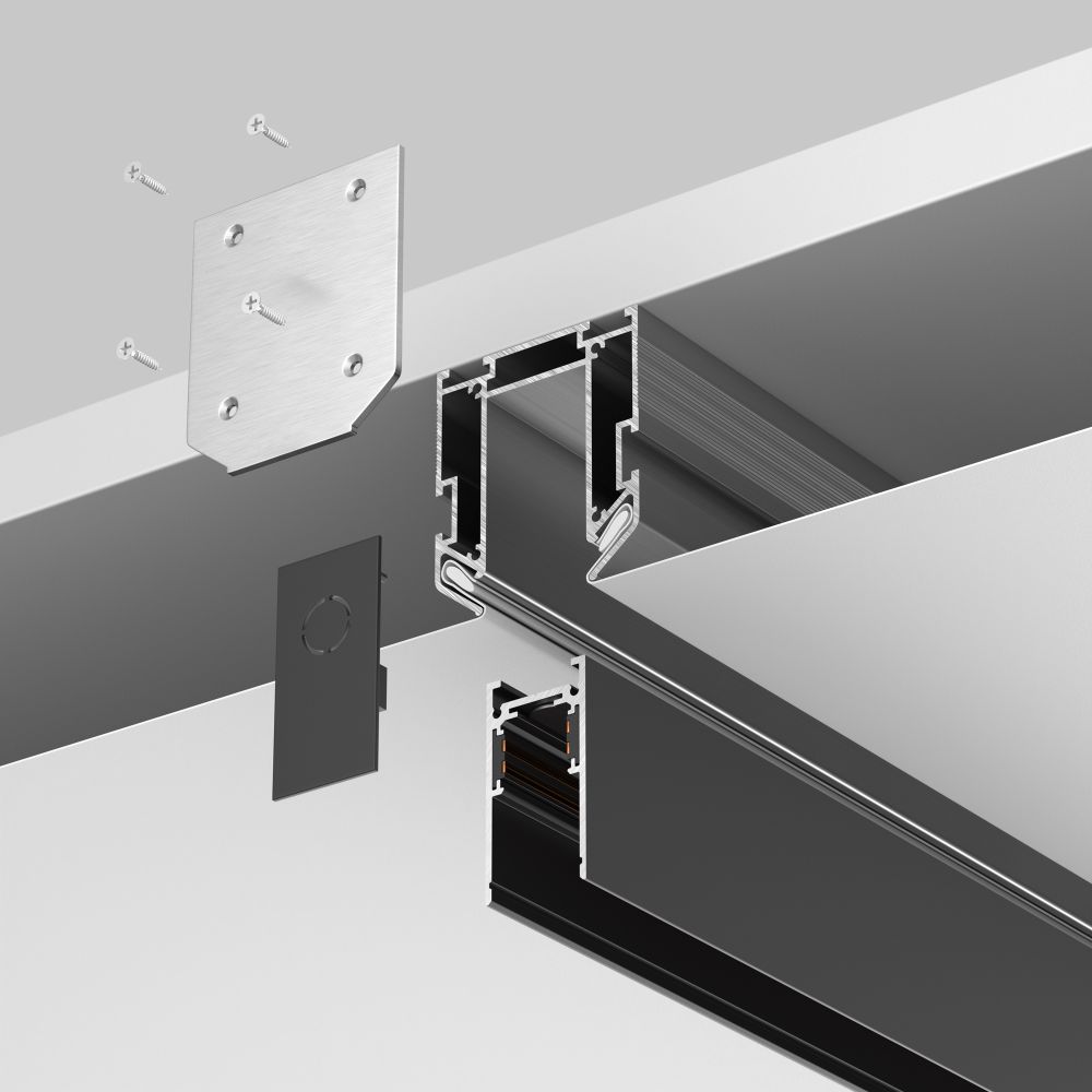 Профиль для монтажа в натяжной ПВХ потолок, 2м Maytoni Exility TRA034MP-212S(N)