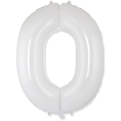 Цифра 0 белый 40" Fm