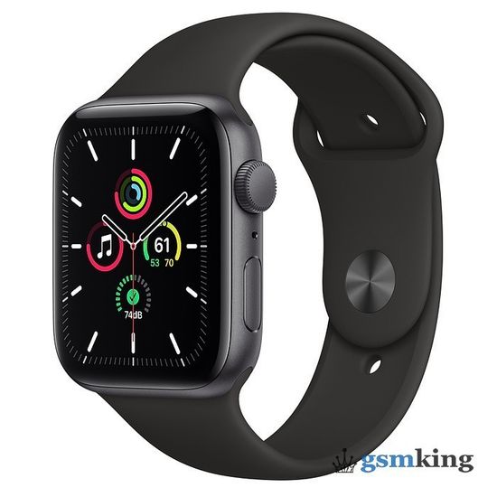 Apple Watch SE 2020 GPS 44mm Aluminum Case with Sport Band Black MYDT2LL/A