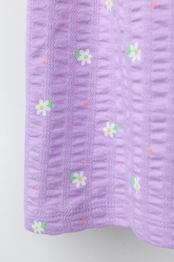 ZARA ПЛАТЬЕ ИЗ ЭЛАСТИЧНОЙ ТКАНИ С ЦВЕТОЧНЫМ ПРИНТОМ, ЦВЕТ МАЛЬВЫ