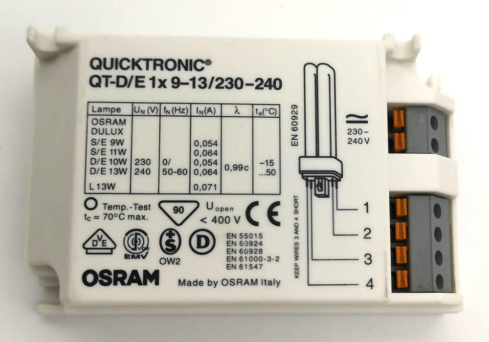 Электронный балласт (Эпра) OSRAM Quicktronic QT-D/E 1x 9-13/230-240