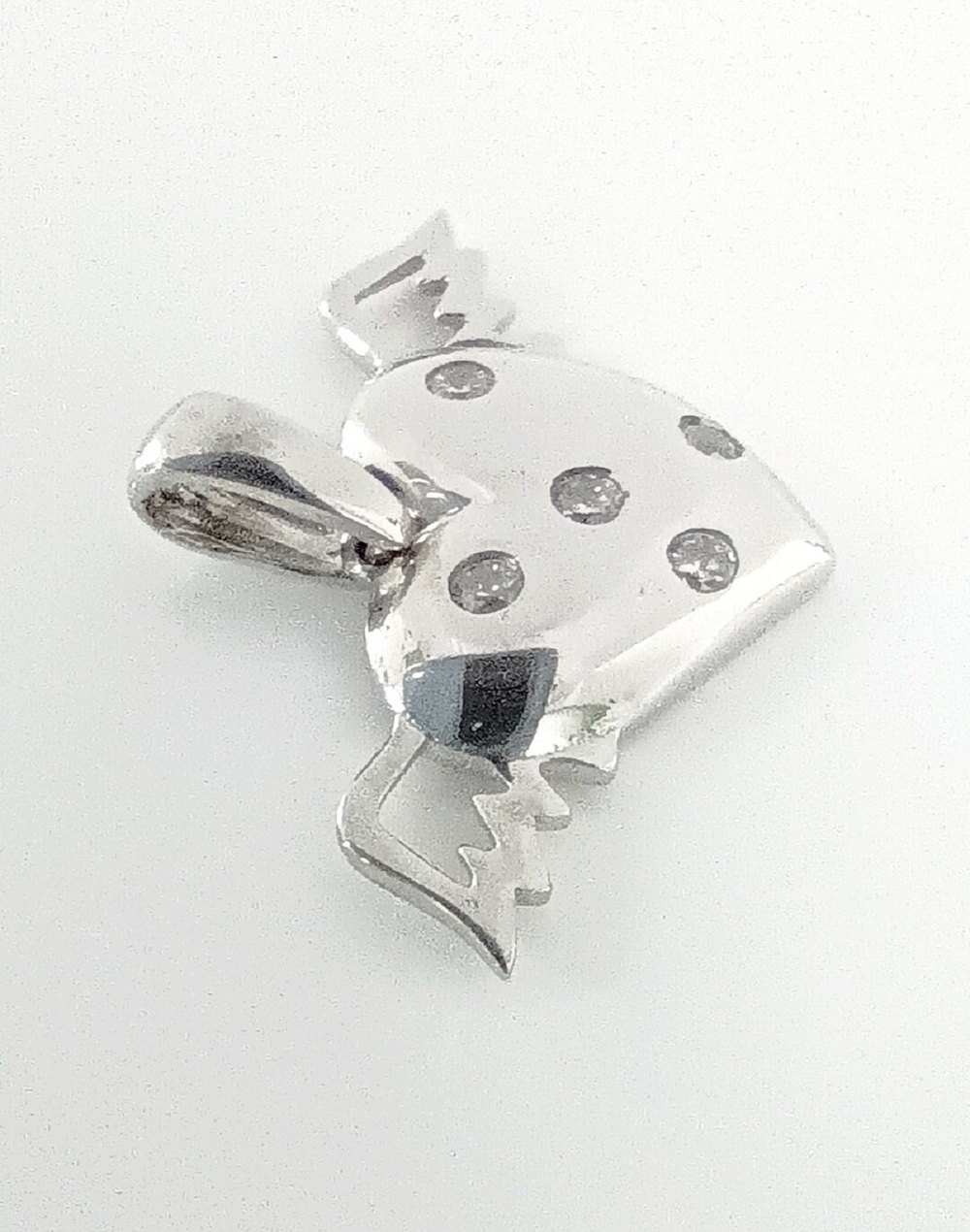 Ювелирная подвеска "Эстерелла", родированное серебро 925 пробы, с фианитами/Ф