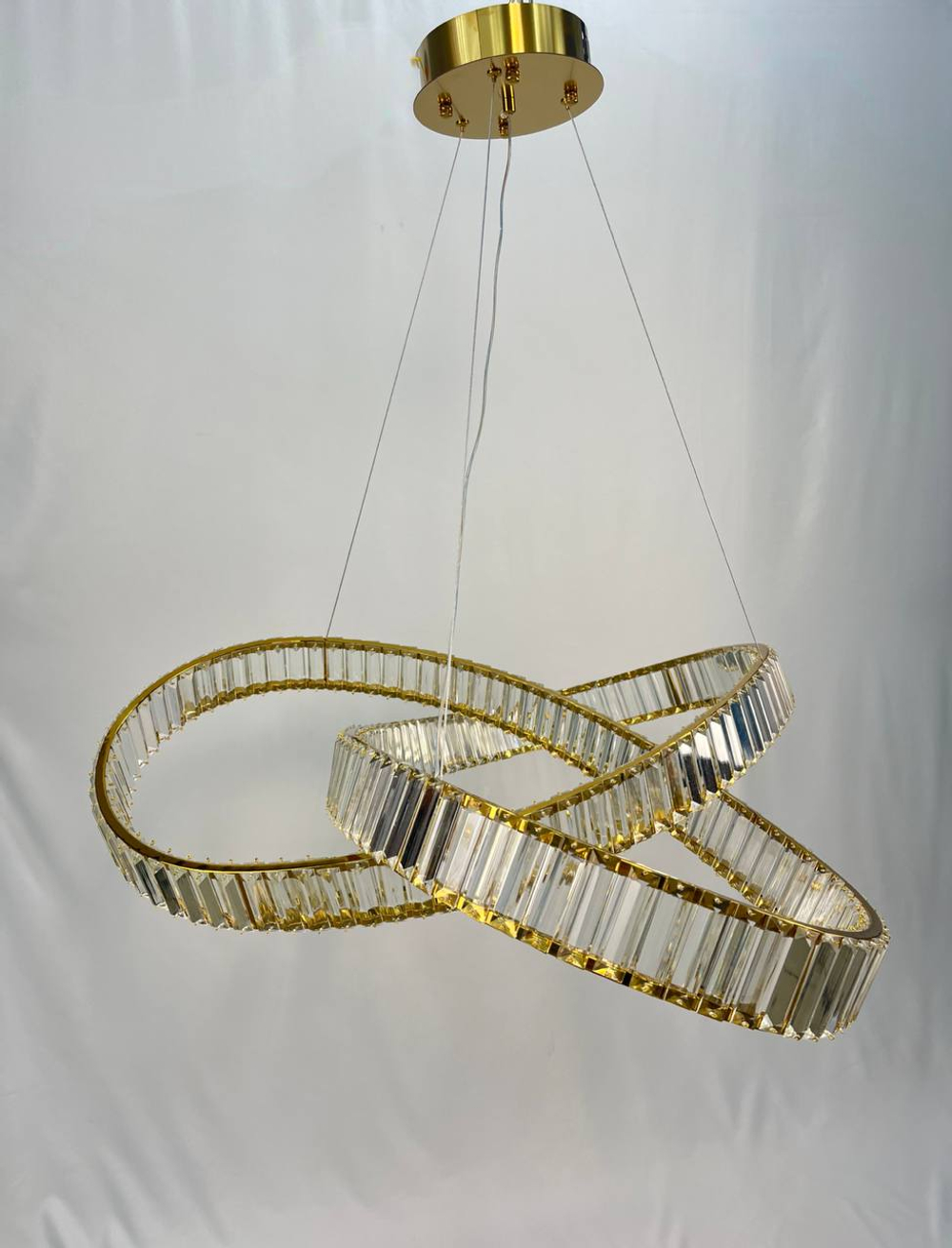 Люстра подвесная светодиодная Lanbos, LED 60 Вт, до 15 кв м, золотая