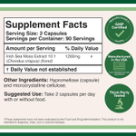 Double Wood Supplements - Irish Moss Extract - 180 x 600 mg capsules
