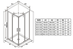 Душевая дверь Ravak Blix Slim BLSRV2K-120 X1XMG0300Z1 профиль Черный матовый стекло Transparent