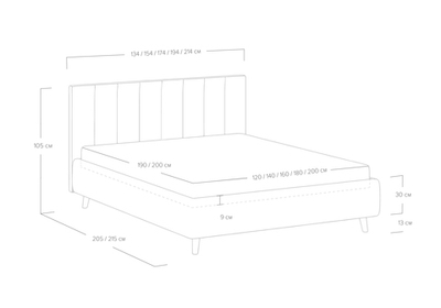 Кровать Alma (160x190)