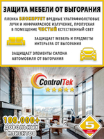 Пленка защитная бронировочная SAFETY 8 MIL ControlTek, рулон (размер 1,83x30м.)