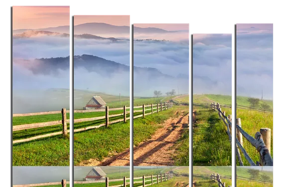 Модульная картина "Проселочная дорога"