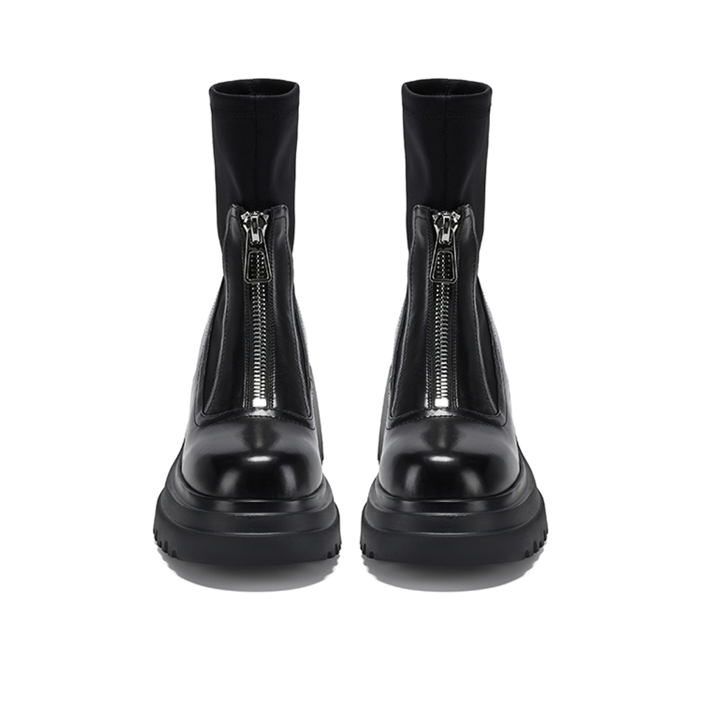 GG CC Stretch & Slim Boots Casual Ankle Boots 8cm Women"s Black