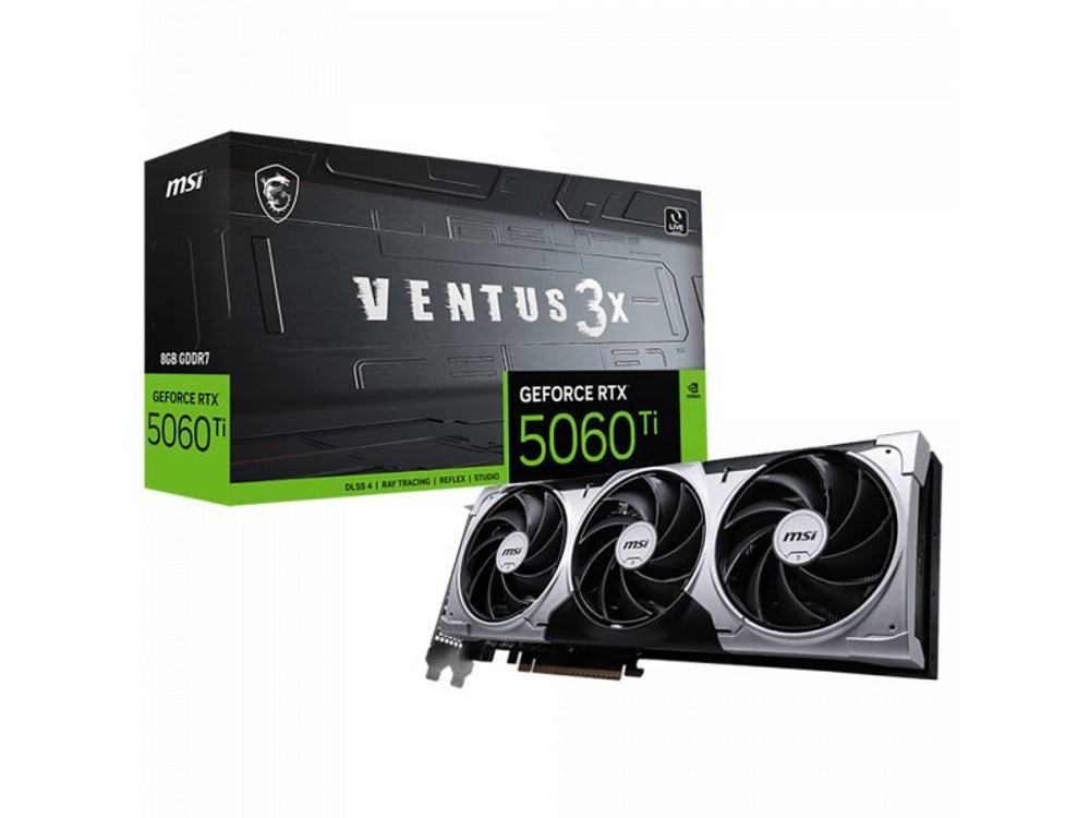 Видеокарта MSI Nvidia GeForce RTX 5060 Ti VENTUS 3X [RTX 5060 Ti 8G VENTUS 3X]