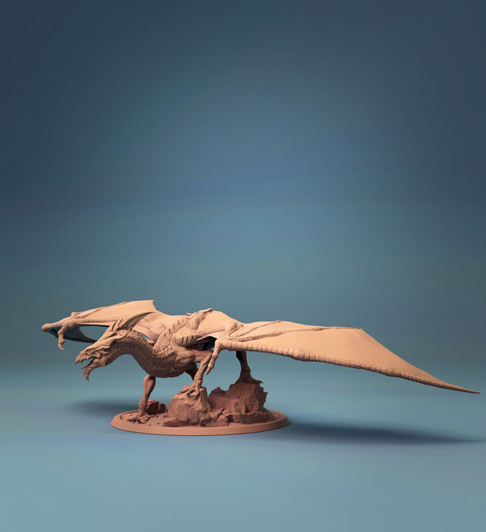 Дракон монстр миниатюра для dnd, днд, pathfinder, фентези, Настольная игра, НРИ, Варгейм, РПГ
