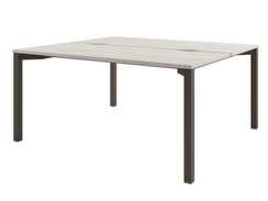 Стол-тандем 1600х1432х750 на металлокаркасе D-42 Акация Морава/Трюфель