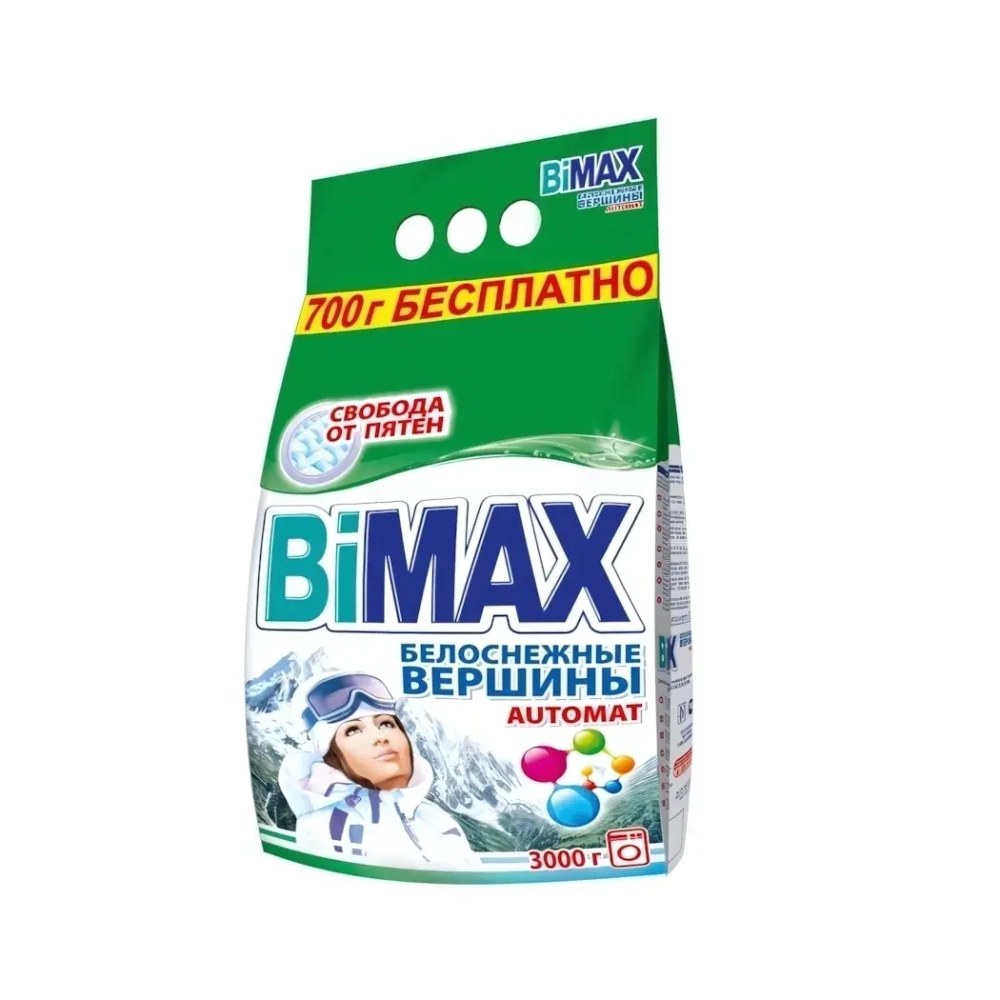 Порошок стиральный BIMAX Автомат Белоснежные вершины Сompact 3 кг м/у