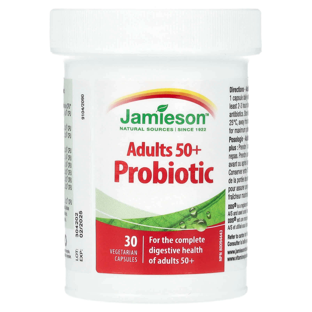 Jamieson Vitamins, Пробиотик для взрослых старше 50 лет, 15 млрд, 30 вегетарианских капсул