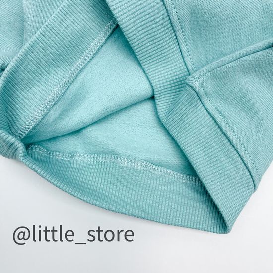 Свитшот из футера с начесом, Светло-бирюзовый