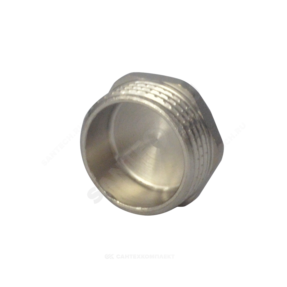 Заглушка латунь никель Ду 15 (1/2") НР SantechSystems