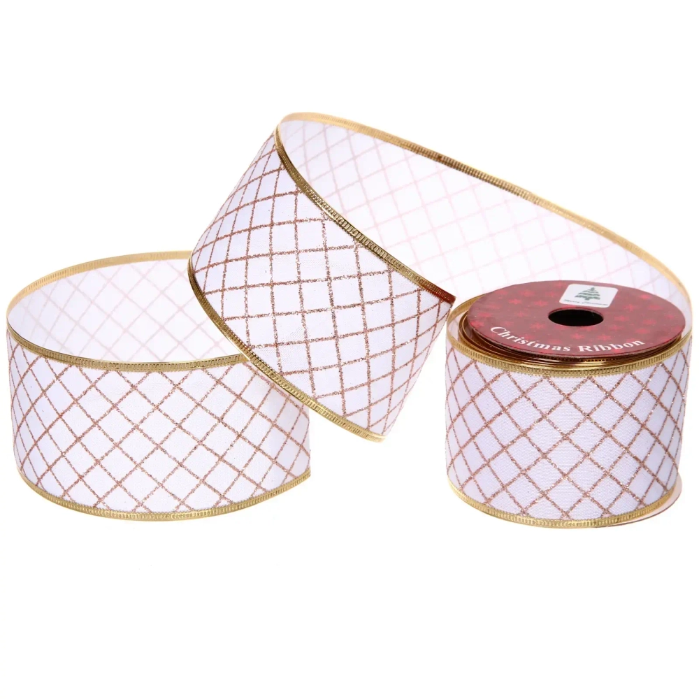 Лента для декорирования «Волшебные нити» 6,3 см, 2,7 м, Шампань