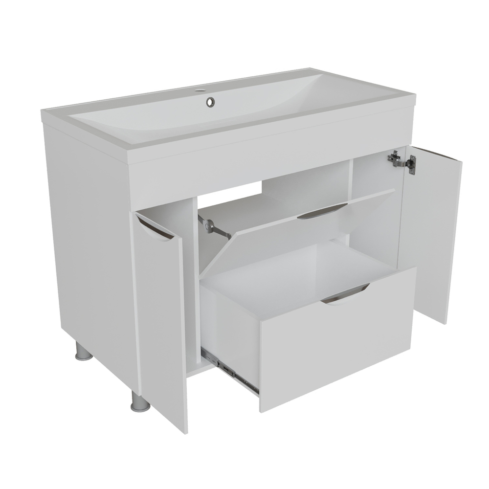 Тумба д/ванной "ЭТЬЕН-90" под раковину Нелли-90 (MIXLINE) (ПВХ)