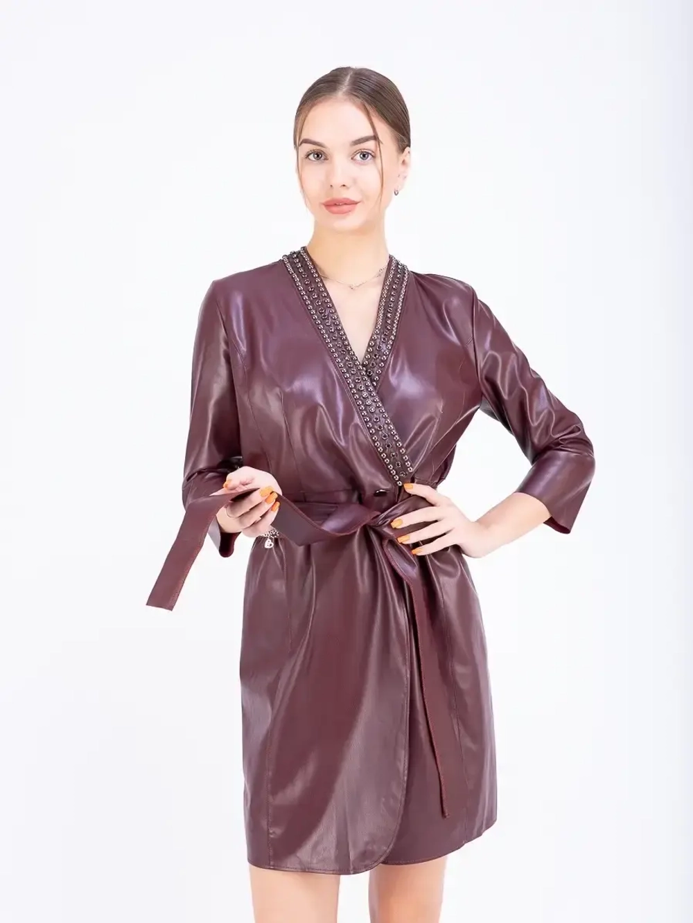 Платье женское кожаное, платье  экокожа