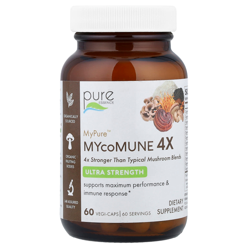 Pure Essence, MyPure™ MYcoMune 4X, 60 растительных капсул