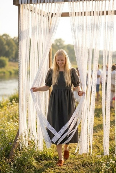 Безмятежное платье цвета графит